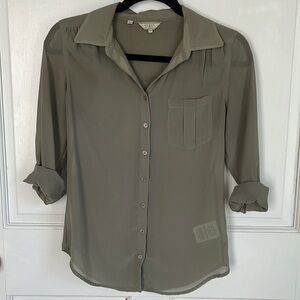 Guess Dusty Green Button Up Shirt